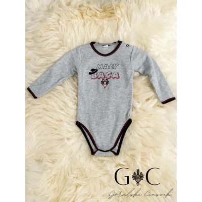 Body haftowane "Mały Baca" - szare