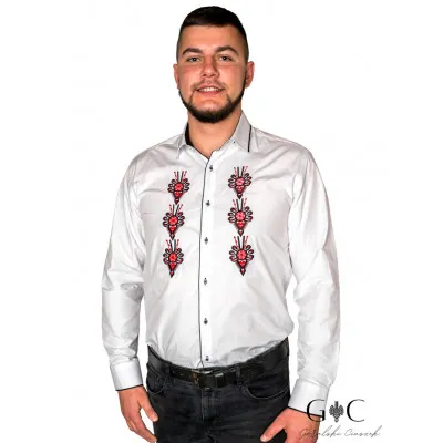 Koszula męska góralska z haftem