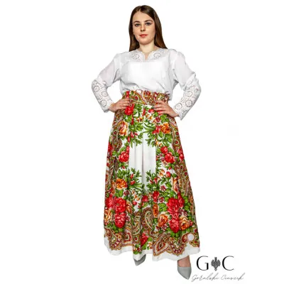 Spódnica góralska wełniana folkowa długa - 04 - widok 1