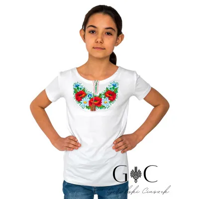 Bluzeczka z haftem - maki - widok 1