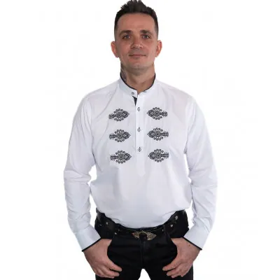 Koszula garniturowa ze stójką - 05 - widok 1