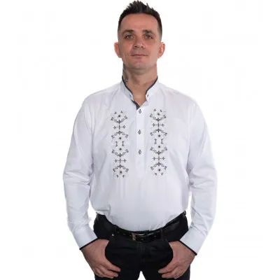 Koszula garniturowa ze stójką - 07 - widok 1