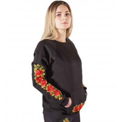 Bluza damska - haftowane kwiaty 05