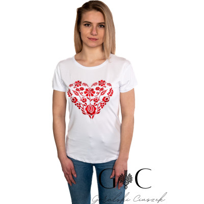Koszulka damska z haftem - serce 05