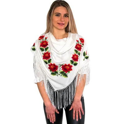 Chusta ręcznie haftowana góralska folkowa-01 Duża - widok 1