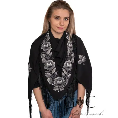 Chusta ręcznie haftowana góralska folkowa-03 Duża - widok 1