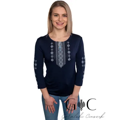 Koszulka 3/4 rękaw haft krzyżykowy- 01 - widok 1