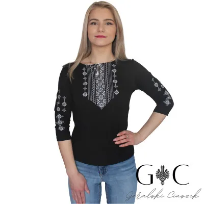 Koszulka 3/4 rękaw haft krzyżykowy- 04 - widok 1