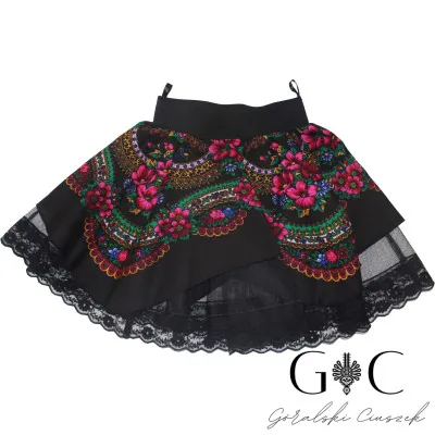 Spódniczka z czarną koronką - 02 - widok 1