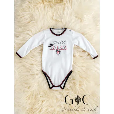 Body haftowane "Mały Baca" - białe 1