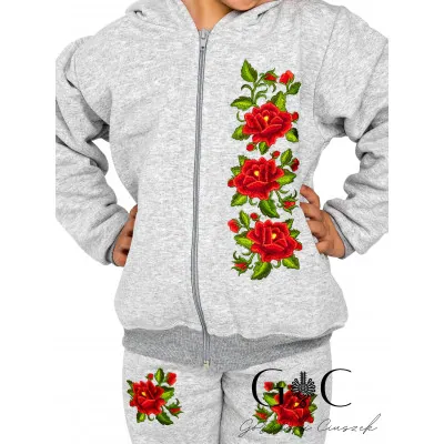 Bluza z haftem - róże - widok 1