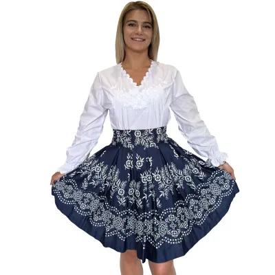 Spódnica góralska farbanica folkowa krótka - 01 - widok 1