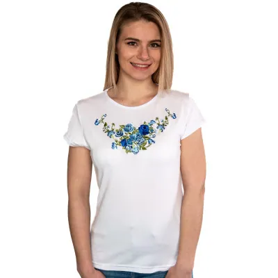Koszulka damska z haftem - różyczki 03 - widok 1