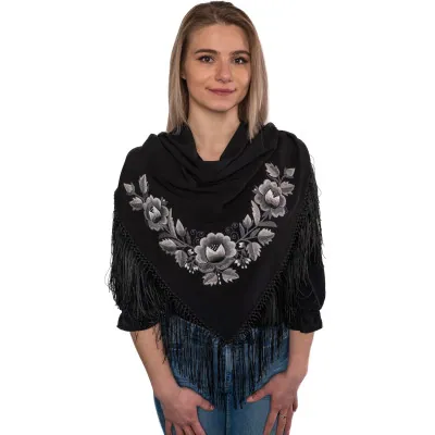 Chusta ręcznie haftowana góralska folkowa-04 Średnia - widok 1