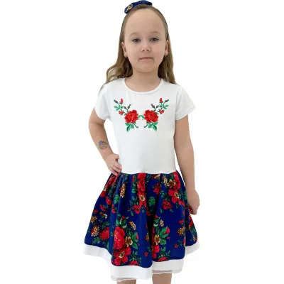 Sukienka góralska dla dziewczynki z haftem - 011