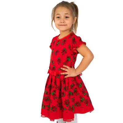 Sukienka w kwiatki dla dziewczynki 05 - widok 1