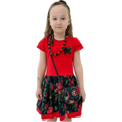 Komplet sukienka góralska oraz dodatki- 131