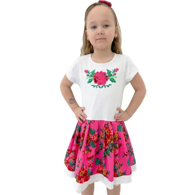 Sukienka góralska dla dziewczynki czerwona 1