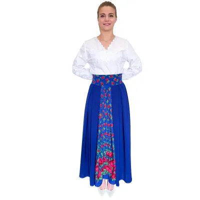 Spódnica góralska folkowa ludowa ze wstawką chabrowa