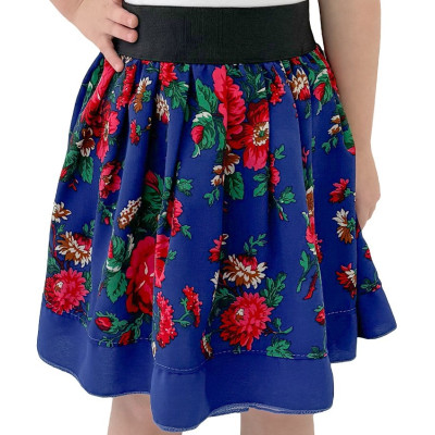 Spódniczka góralska w kwiaty z podszewką  - 02