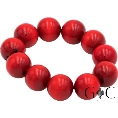 Bransoletka góralska - czerwona gładka