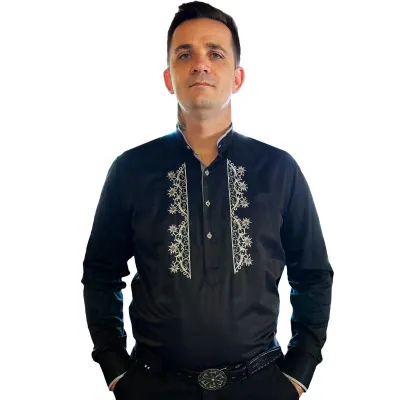 Koszula garniturowa ze stójką - 11