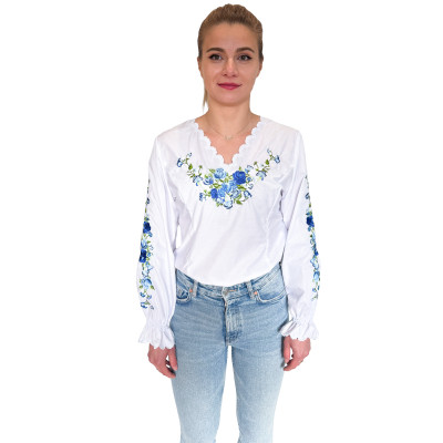 Koszula damska biała góralska regionalna haftowana 02