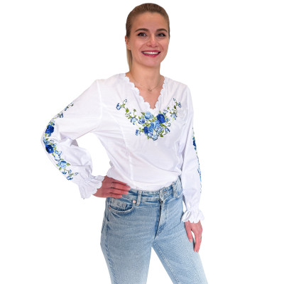 Koszula damska biała góralska regionalna haftowana 02