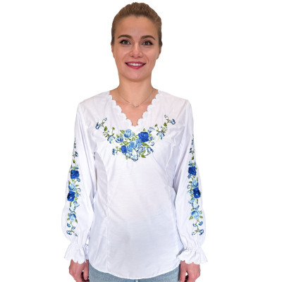 Koszula damska biała góralska regionalna haftowana 02