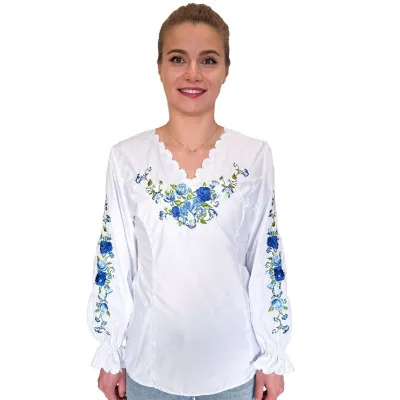Koszula damska biała góralska regionalna haftowana 02