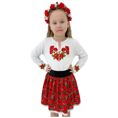 Komplet bluzeczka haftowana i spódniczka góralska- 14