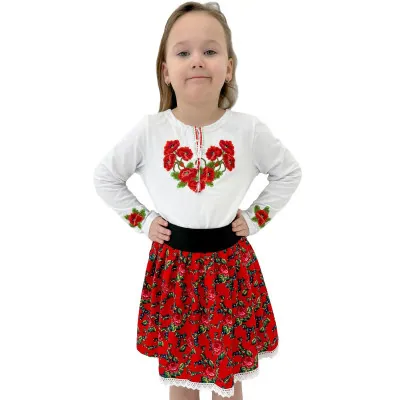 Komplet bluzeczka haftowana i spódniczka góralska- 14