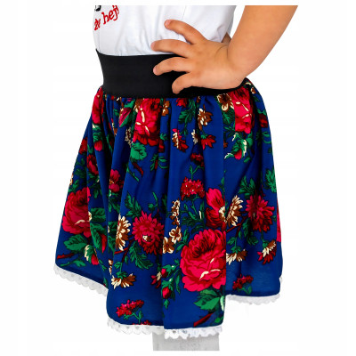 Spódniczka z białą koronką góralska folkowa - 05