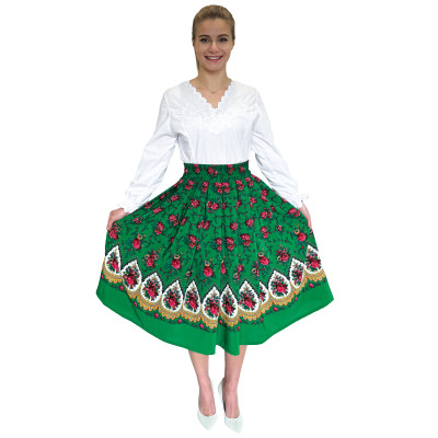 Spódnica góralska zielona szpic 7/8 - 13