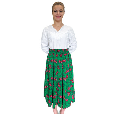 Spódnica góralska midi zielona róże 7/8 - 12