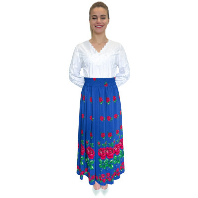 Spódnica chabrowa długa góralska róże  - 22