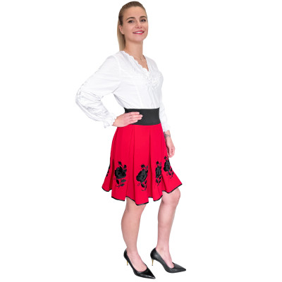 Spódnica czerwona haftowana góralska krótka- 15