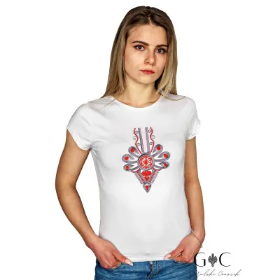 Koszulka damska z haftem - parzenica 01 - widok 1