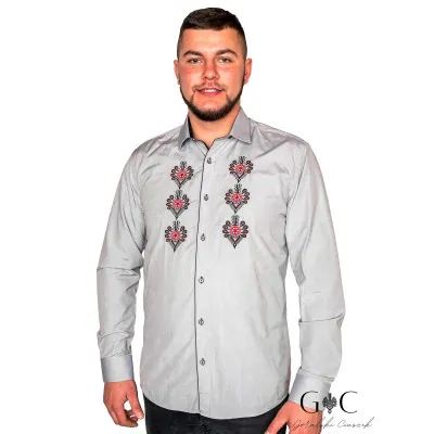 Koszula garniturowa z kołnierzykiem - 01 - widok 1